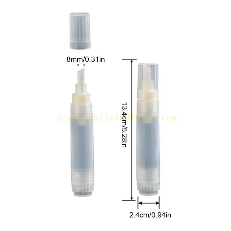 62Ka 2 PCs 8mm Cabeça inclinada Marcadores pintura vazios Os suprimentos arte marcador acrílica caneta para