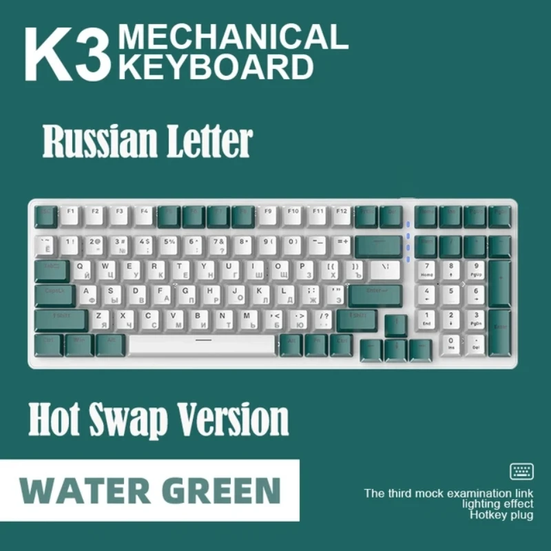 Backlit Gaming Mechanical Keyboard Gamer In Russian Language Hotswap Mechanic Kit PC RGB USB Keycaps Laptop Wired Hot Swap Cap