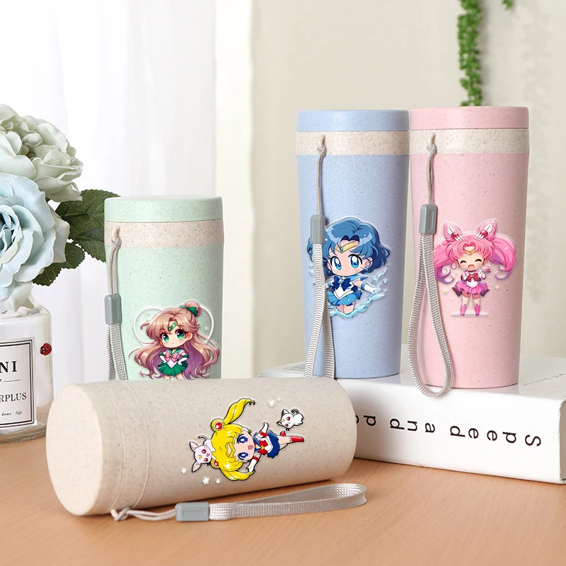 

Sailors Moons Water Cups Girl Kawaii Anime Patterned Water Bottle Convenient Leak Proof Large Capacity Drinking Water Cups Gifts