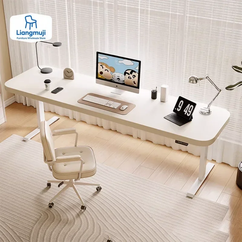 Modern White Electric Standing Desk for Executive Offices