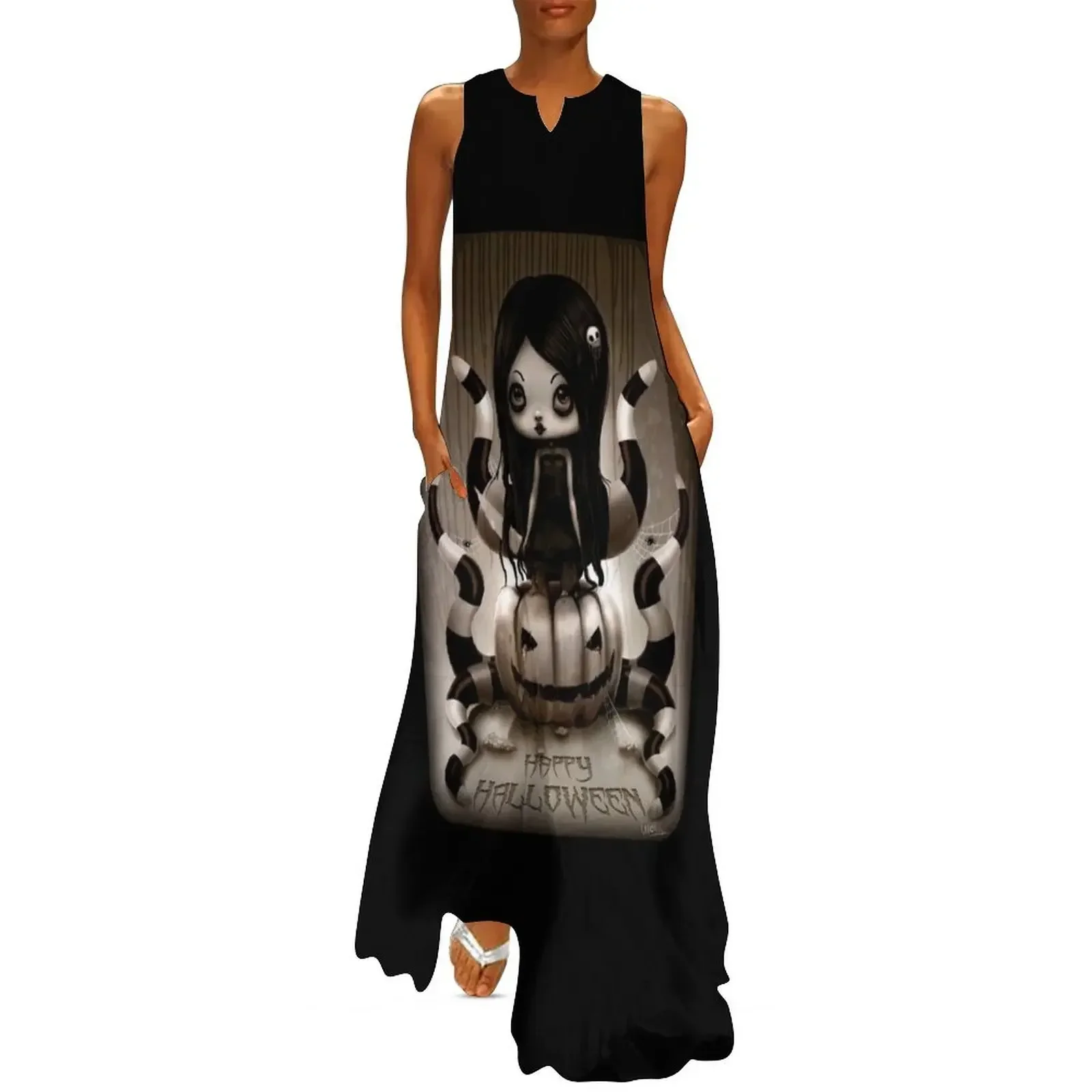 

Halloween Doll Long Dress dress for women 2025 Casual dresses long dress women summer dresses for womens