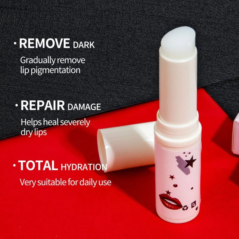 بلسم الشفاه لإزالة الشفاه الداكنة، ترطيب مغذي، تفتيح الميلانين، تبييض شديد اللمعان للرجال والنساء، العناية بالشفاه #5