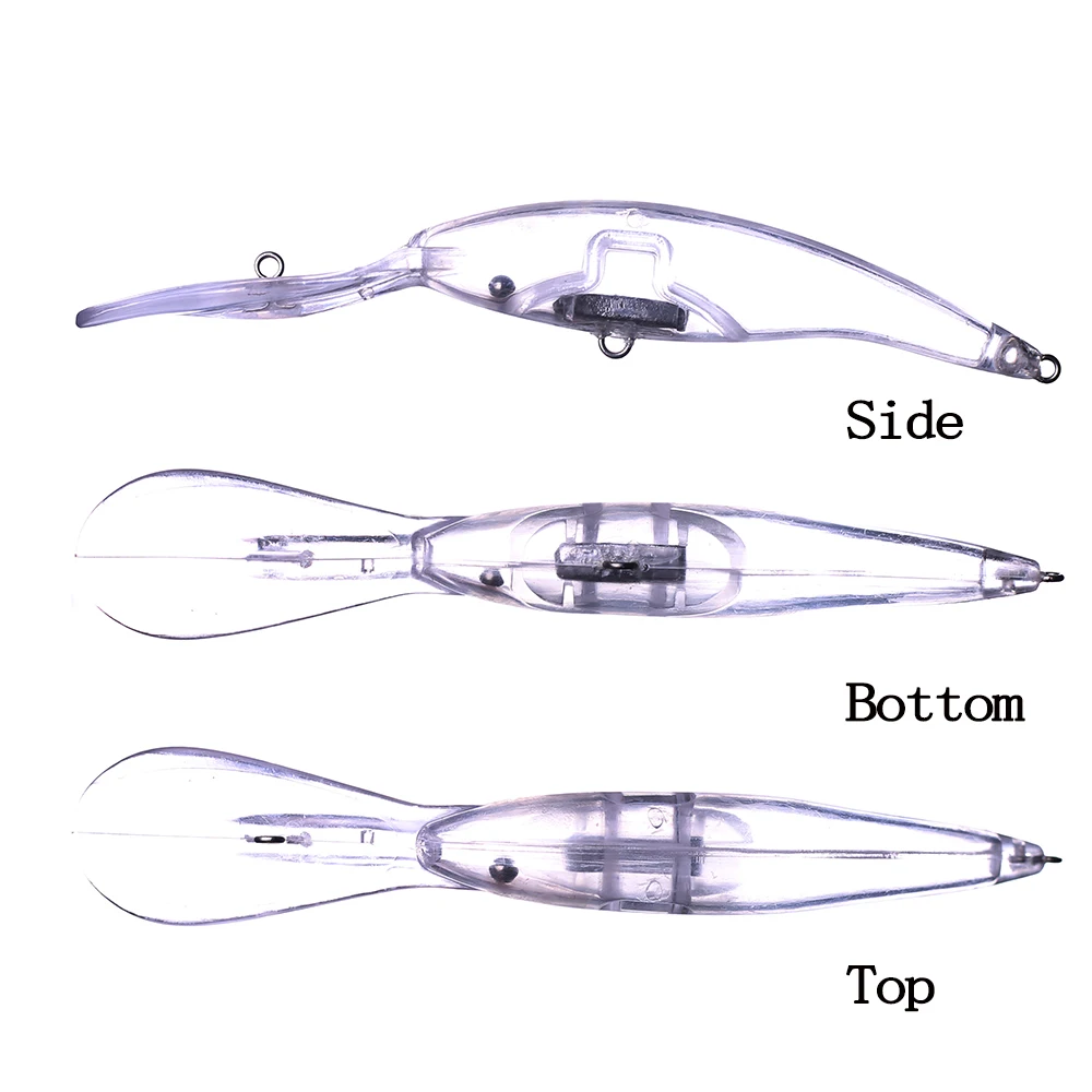 Chan’sHuang 20PCS Unpainted Blanks Bait 13.5cm 12.8g Floating  Deep Water Diving Minnow DIY Handmade Artificial Fishing Lure