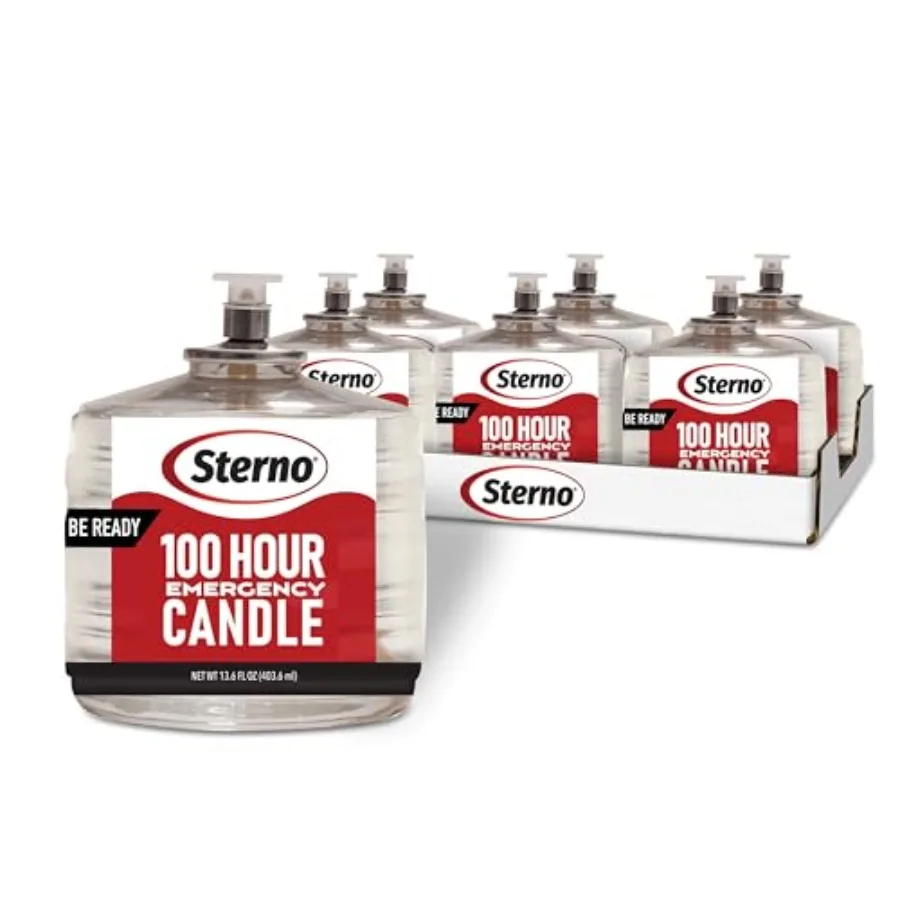

100-Hour Emergency Candles - Long Burning Unscented Candles for Emergencies and Power Outages - Burns Up to 100 Hours - Set of