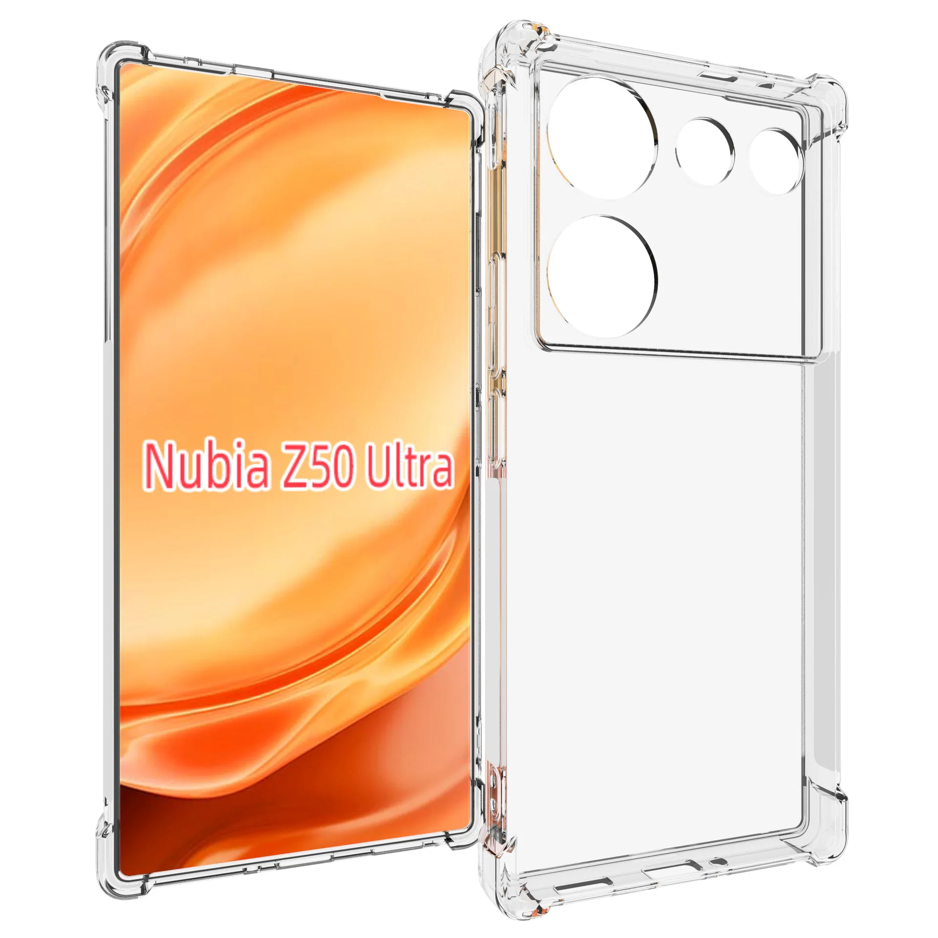 Silicone Soft TPU Airbag Phone Case for ZTE Nubia Z50 Ultra Z50u Cover Transparent Anti-knock Original Phone Shell Fundas