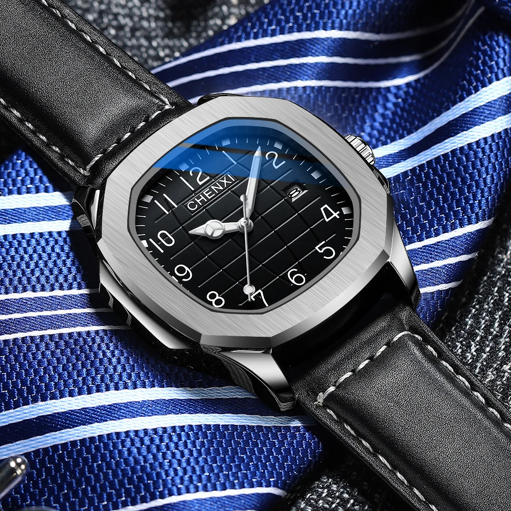 

Fashion Chenxi Brand Men's Watches Luxury Waterproof Clock Date Sport Quartz Watch Men Leather Luminous Wrist Relogio Masculino