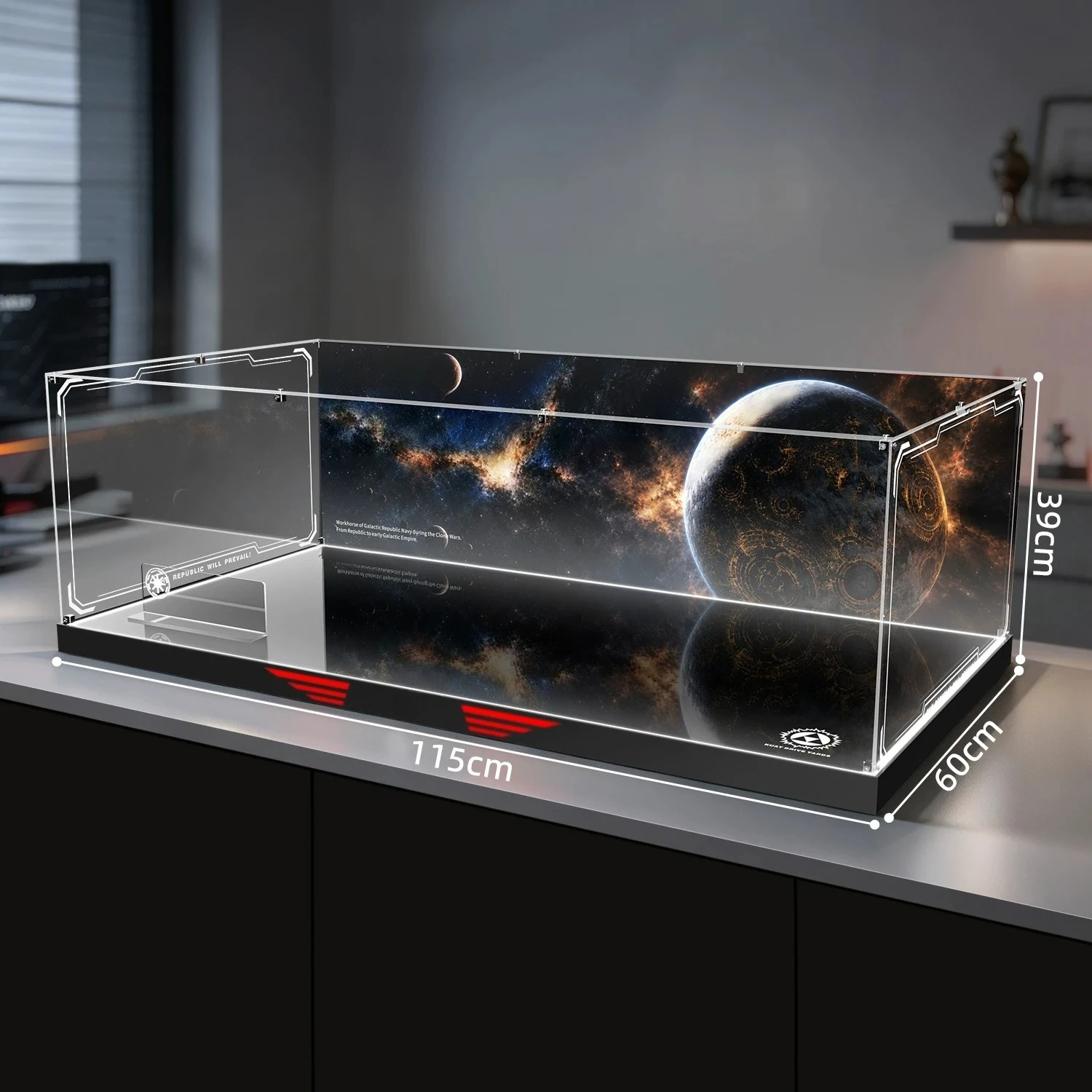 Display case and storage box suitable for LEGO 75367 Venator-class Republic Attack Cruiser building blocks