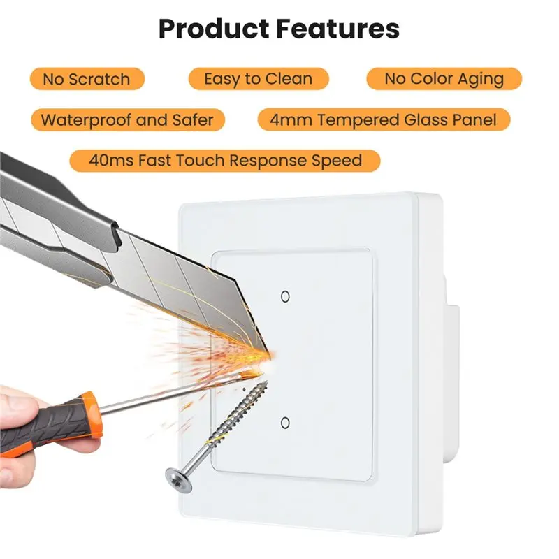 Y51A-Smart for Alexa Google Home Wifi Light Switch Tuya App التحكم عن بعد مع راوتر Route 1 Gang #2