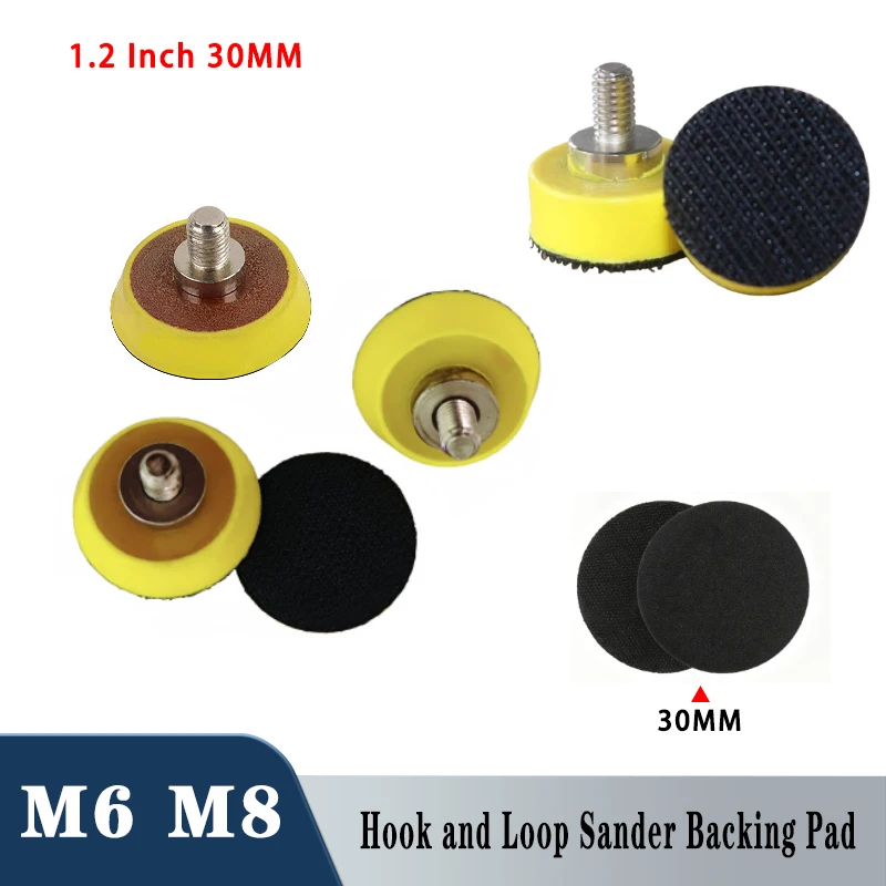 1~5PCS 1.2 Inch M6 M8 All Types Back-up Sanding Pads for Abrasive Sandpaper Sanding Discs for Woodworking Small Area Polishing