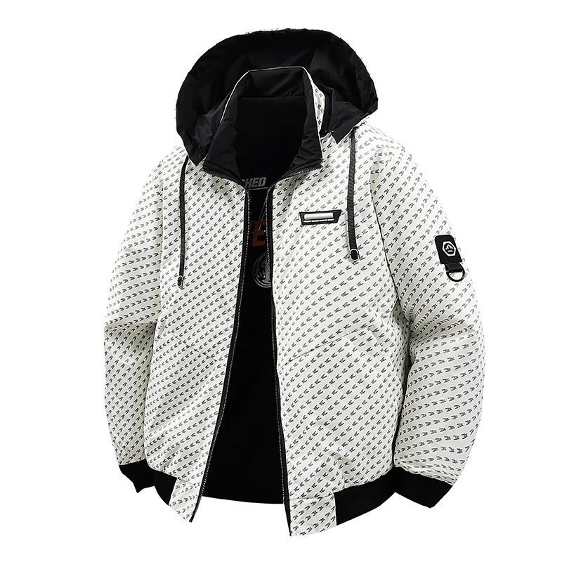

New Men's Clothing Spring Autumn Casual Jackets Hooded Loose Outdoor Jackets Printed Fashion Charge Classic Men's Wear