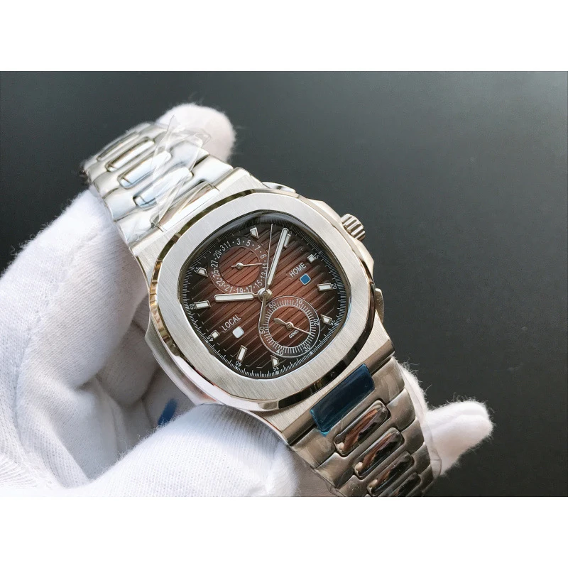 ساعة ميكانيكية ذات علامة تجارية فاخرة للرجال 904L من الفولاذ المقاوم للصدأ مصنوعة من إلهام باتيك فيليبس