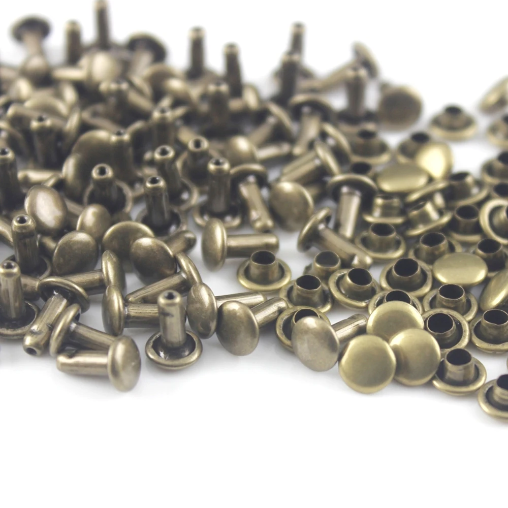 100sets 12mm Metal Double Cap Rivets Studs Round Rivet for Leather Bag Belt Clothing Garment Shoes Collar Decor