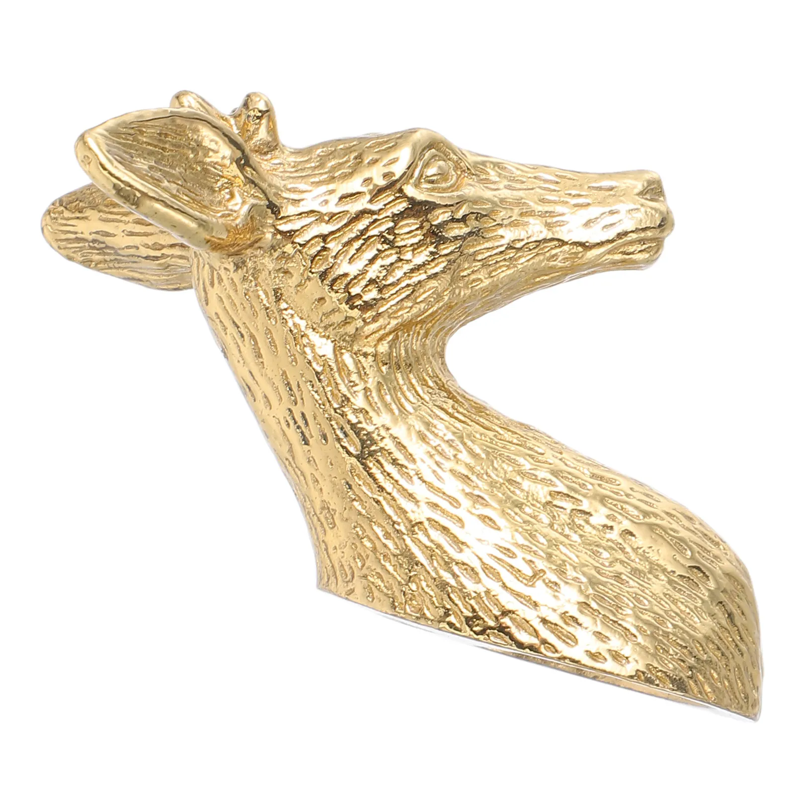Deer Head Cabinet Knob Solid Brass Vintage Style Drawer Handle for Kitchen Doors Wardrobe Cabinets Dresser Furniture Decorative