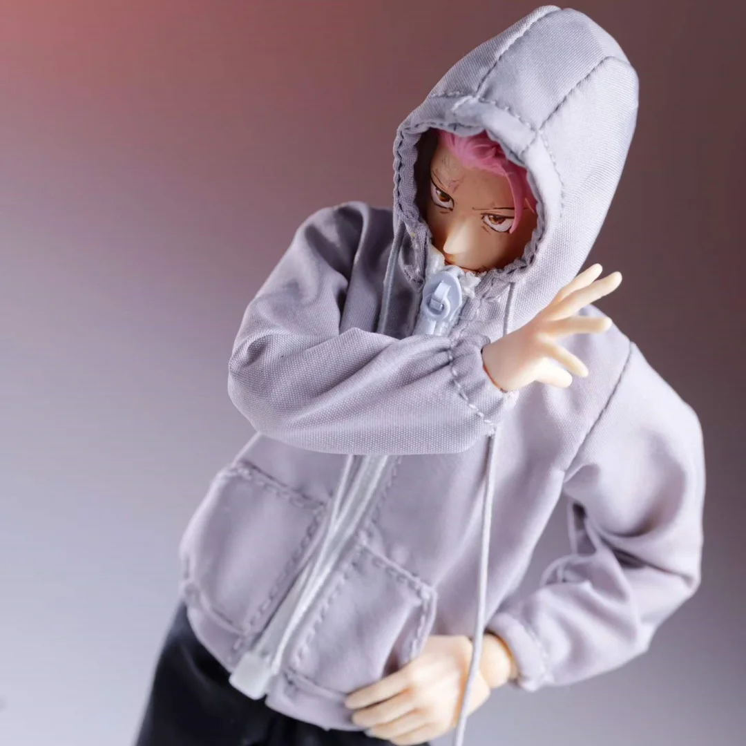 Jujutsu Kaisen Anime Handmade Itadori Yuji Set FormHooded sweatshirt pants Iron Wire Built In Clothing Suitable for 1/12 Toy