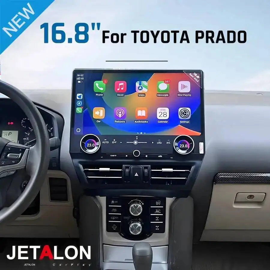 16.8 Inch RHD LHD Android Car Radio For Toyota Prado Land Cruiser 150 2010-2021 Multimedia Navigation Video Player Auto Carplay