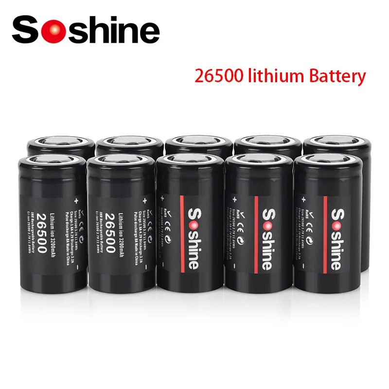 

Soshine 3,7 В 7500 мАч литиевые батареи с плоским верхом 32650 3,7 В 7500 мАч литий-ионная аккумуляторная батарея для фонарика, электрические инструменты