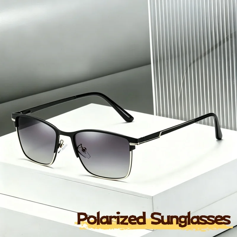 

Men's Rectangular Business Polarized Sunglasses UV400 Anti-ultraviolet for Outdoor Driving Riding Fishing Travel Glasses
