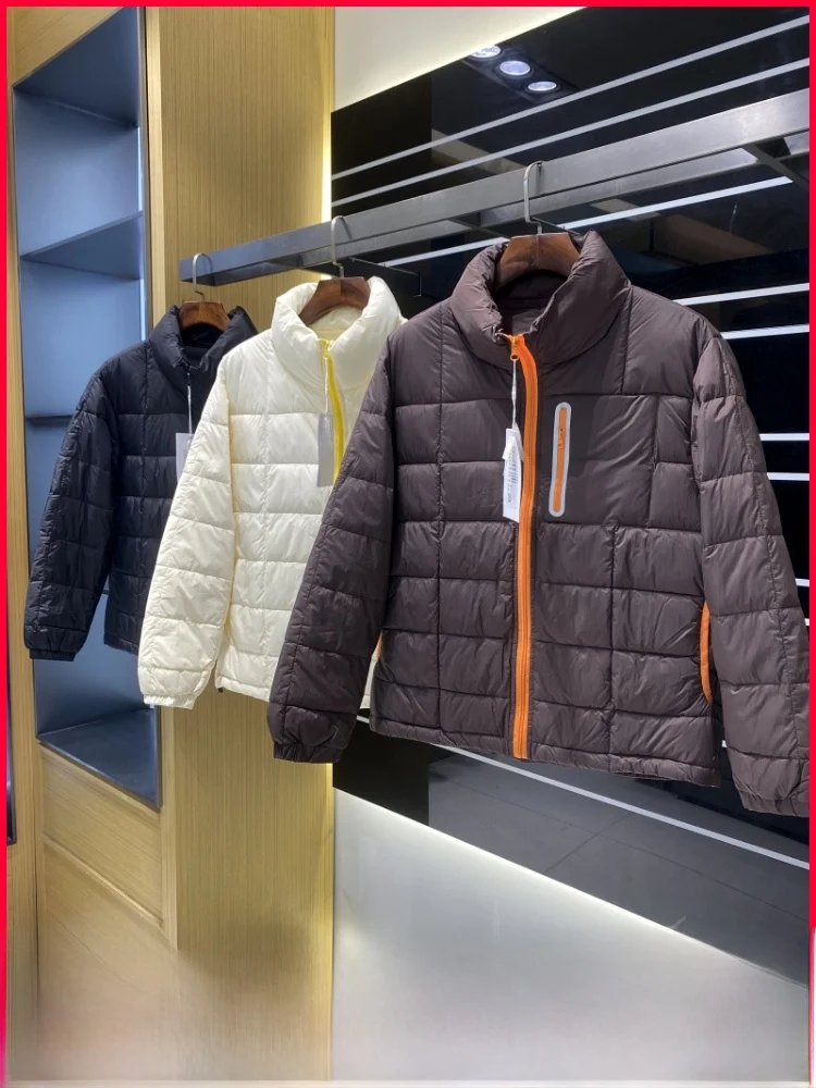 

Outdoor ex Lightweight Padded Jaet Color Blo Warm Loose Fit Stand Collar Du down Coat for Autumn Winter Couples