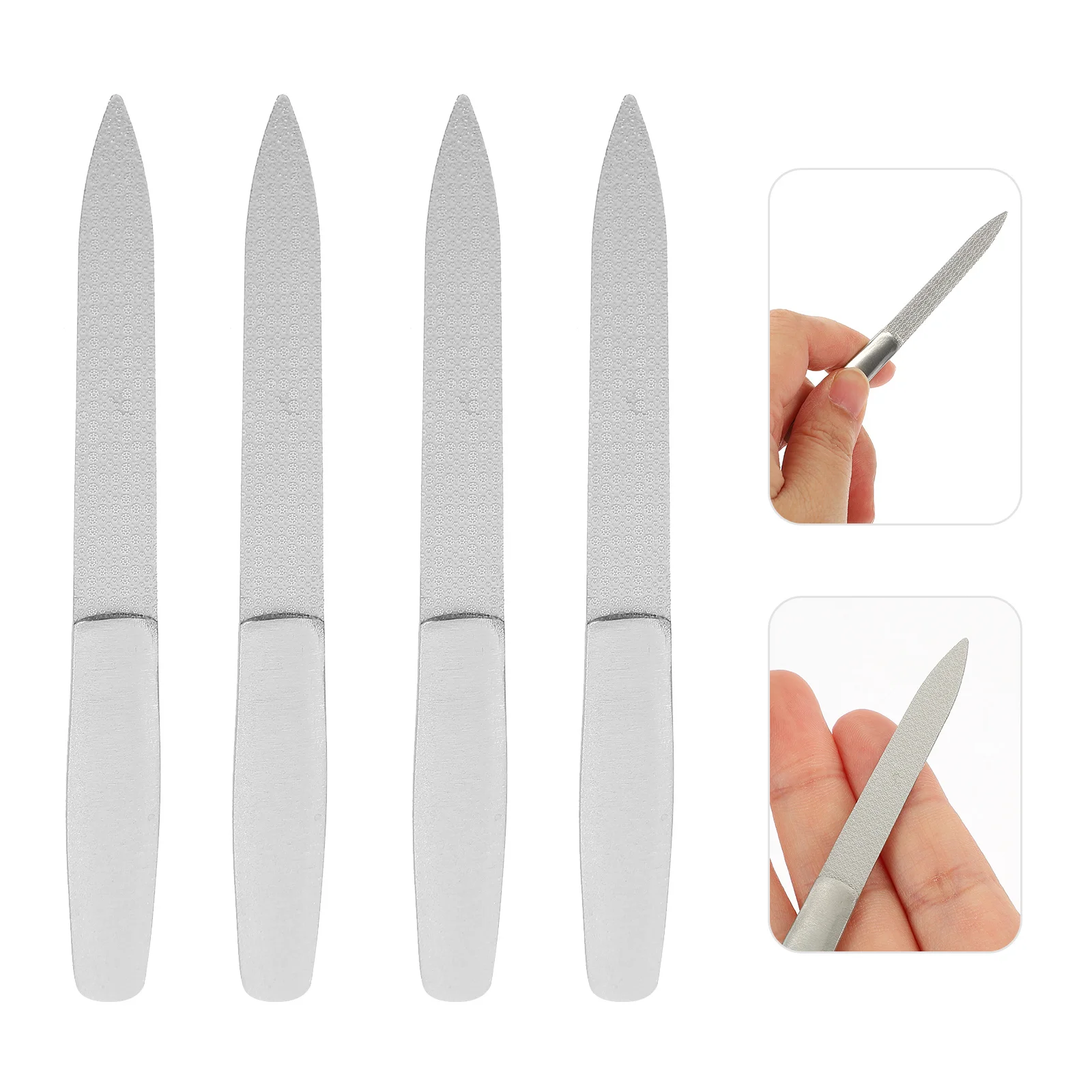 Ensemble de limes à ongles en acier inoxydable, outils de manucure pour le classement et la mise en forme, coupe Durable pour Nail Art, soins ménagers, utilisation en Salon, 6 pièces