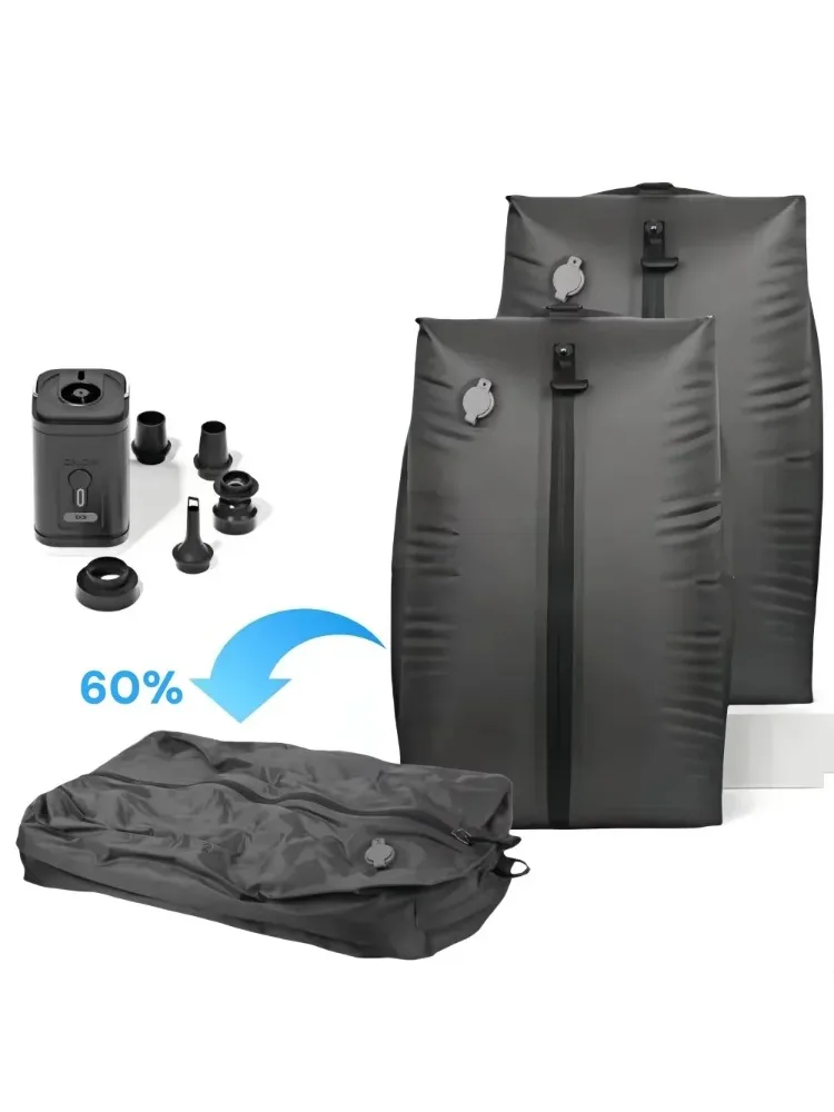 Reise-Vakuumbeutel, 17L-34L Wiederverwendbare Leere Vakuumbeutel für Kleidung, Outdoor-Kompressionsbeutel, Faltbare Tasche mit Luftpumpe