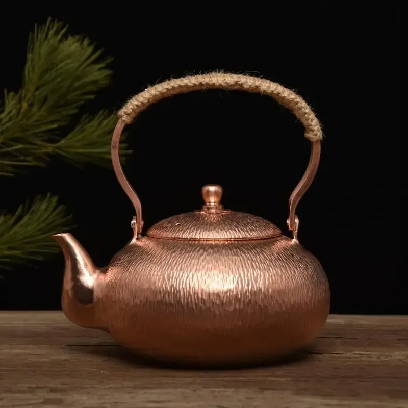 

Медные чайники Семейные ретро медные чайники Pureteapot ручной работы Очень толстый открытый огонь