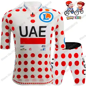Đội đua xe đạp 2025 Đội trẻ em UAE, Yellow Italia France Rose Set Tadej Pogačar, quần áo đạp xe cho bé trai và bé gái, xe đạp xe đạp, quần xe đạp 10 Quần áo bán hàng chính đi xe đạp màu hồng - №9