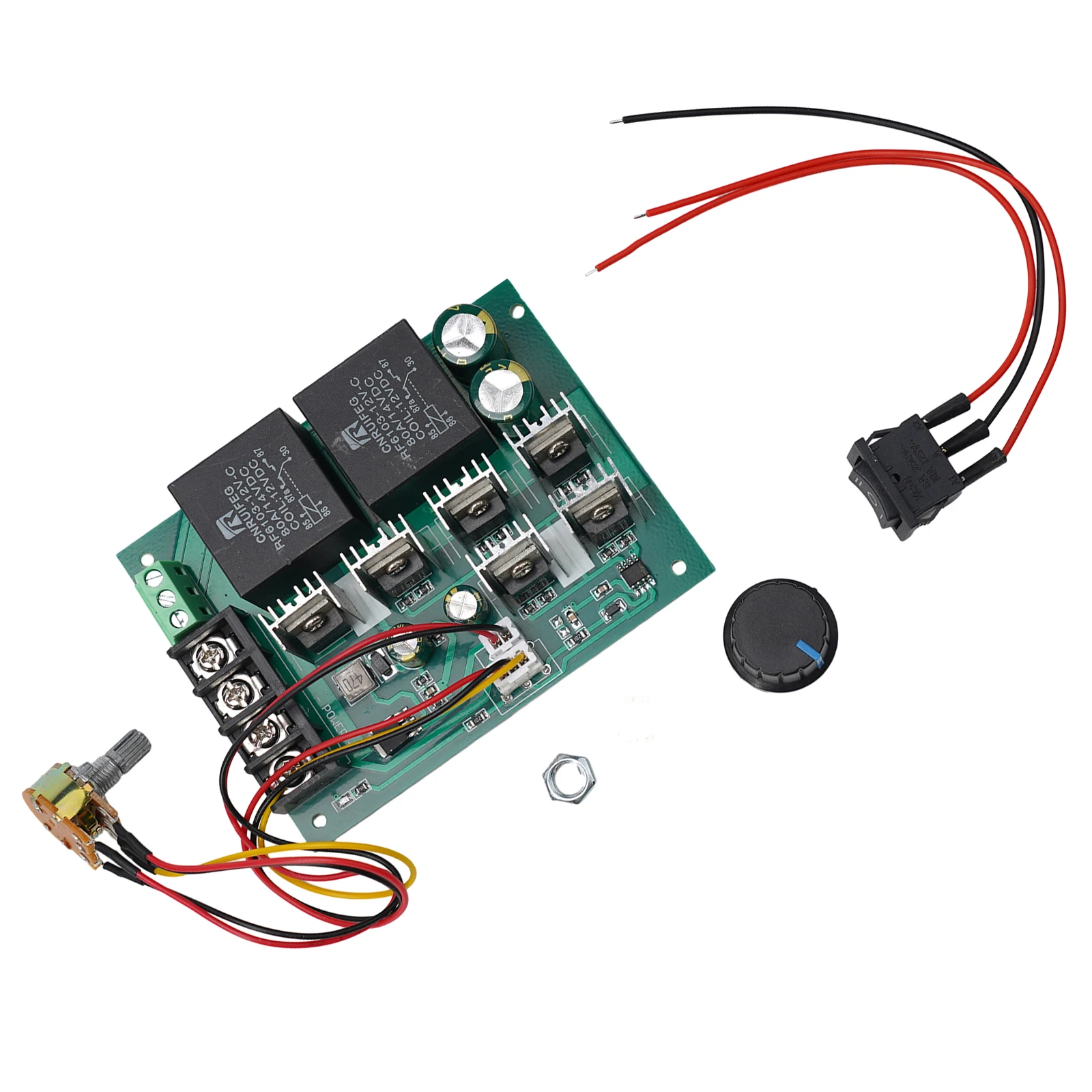 PWM Motor Speed Controller, DC 122436 48V 60A, Fine Workmanship, Stable Performance, Easy to Use, Support Forward Reversal