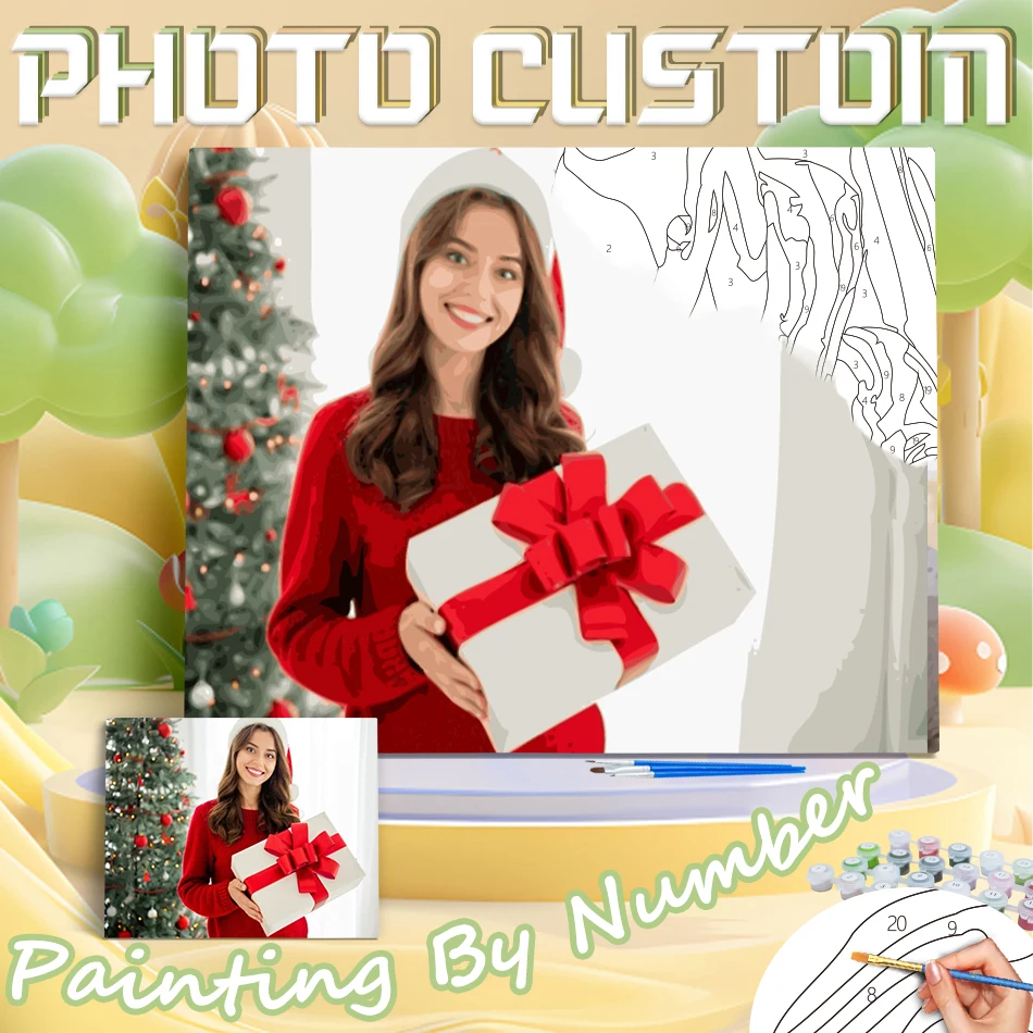 

PhotoCustom Christmas Picture With Numbers Suitable for Couples And Families to Share Memories DIY Unique Personalized Custom Pa