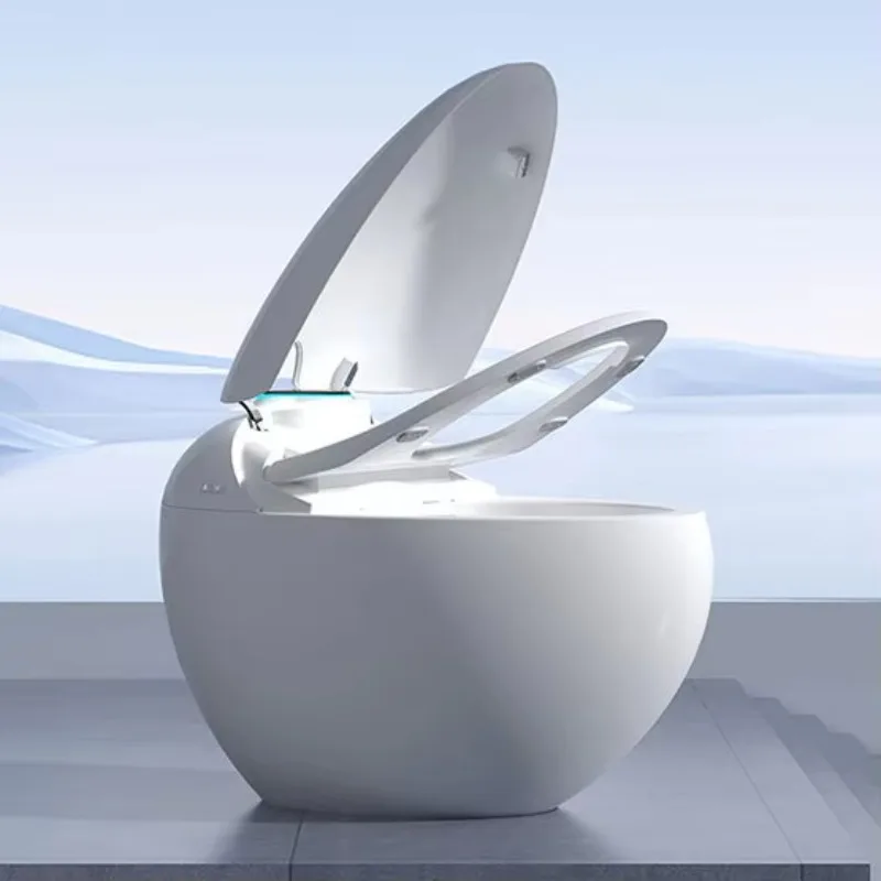 High-End Modern Smart Toilet with Remote Control Floor-Mounted P-Trap Drainage Dual-Flush & Automatic Deodorization Included