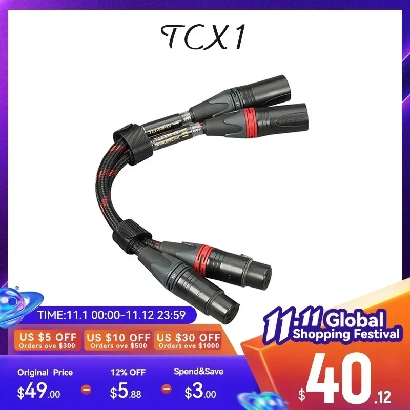 

Top! TCX1 Audiophile 6N Single Crystal Copper XLR Balanced Line XLR Professional Audio Cable