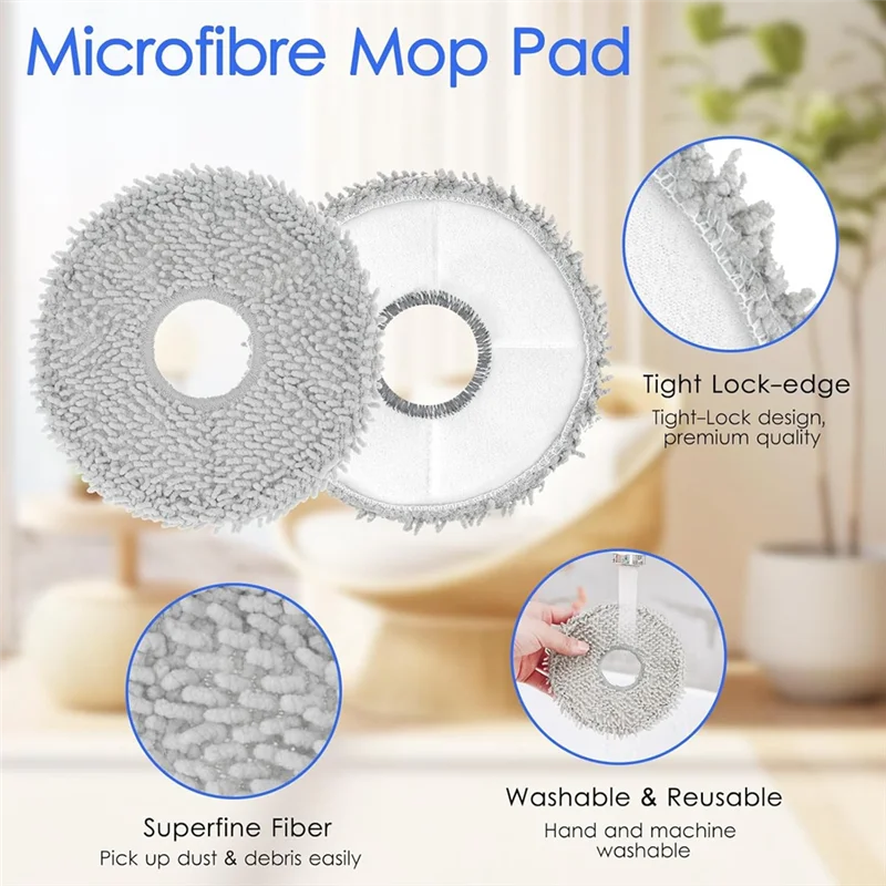 B83B-For Ecovacs Deebot X5 Pro X5 Omni Vacuum Cleaner Main Side Brush Hepa Filter Mop Cloth Dust Bags Replacement Parts