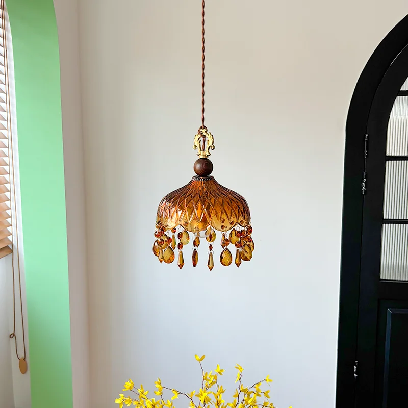 

Французский ретро светильник изголовья спальни, роскошная хрустальная люстра в дворцовом стиле, барная стойка, входная люстра