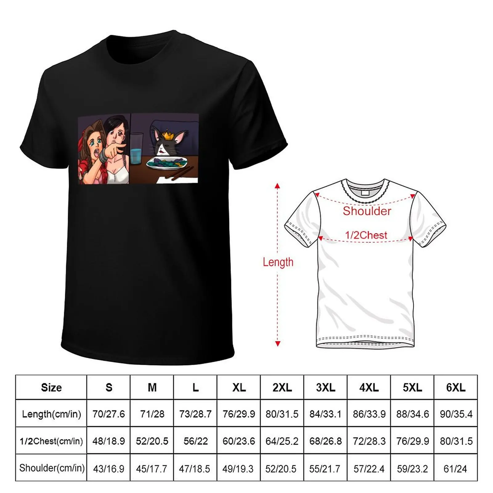 Tifa yelling at a Cait Sith T-Shirt Comfortable Daily Wear Tee