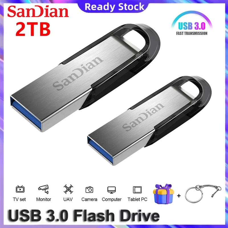 Mini Pen Drive USB de 2TB Fast3.0, unidad Flash USB de 1TB, 512GB, disco U de 256GB para TV, PC, juegos de ordenador