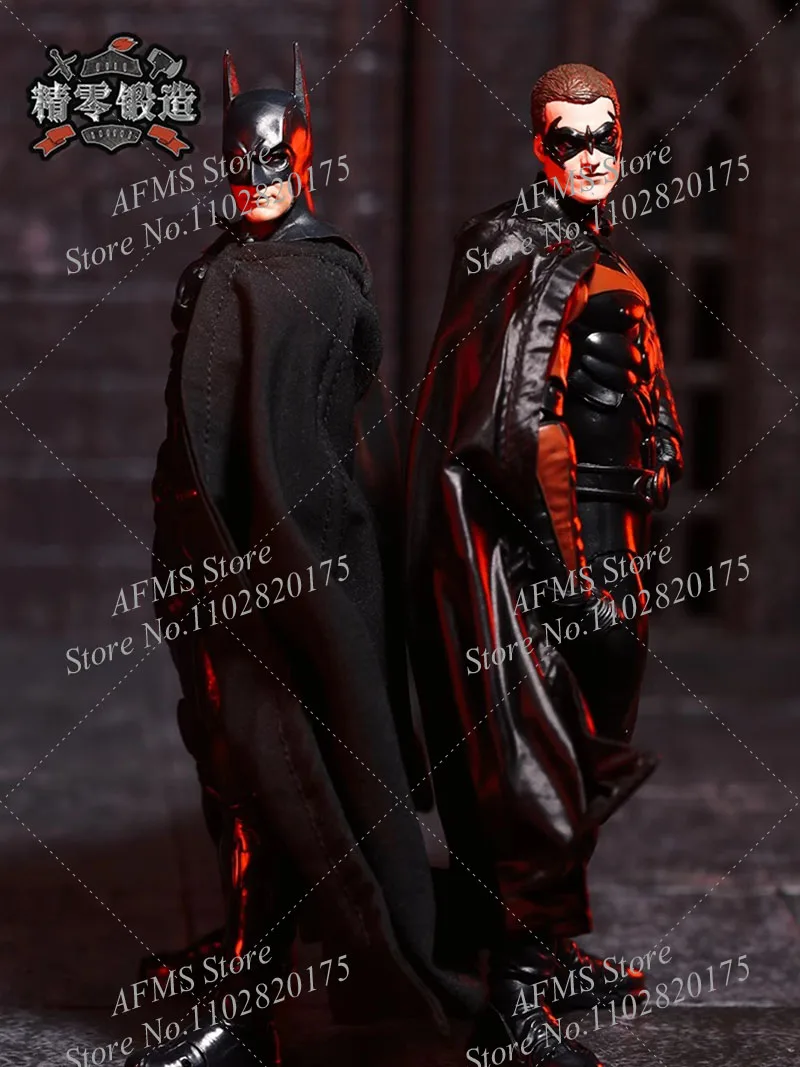 1/12 Scale Collectible Figure Cape Batman Robin Partner Batgirl Cloak With Iron Wire Fit 7Inch Action Figure Soldier Model