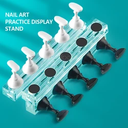 5pcs False Nail Tips Practice Display Stand Chess Board Magnetic Practice Holder Set Polish Gel Color Display Stand Tool