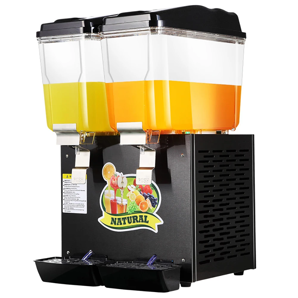 

Manufacturing Electric 2Tanks Juice Dispenser Beverage Dispenser 3Tanks Plastic Juicer Dispenser with Tap Suitable for Hotel
