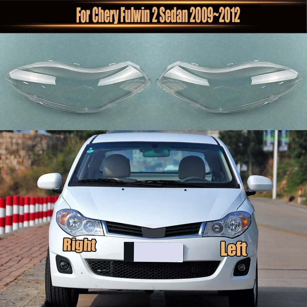 

For Chery Fulwin 2 Sedan 2009~2012 Car Front Headlight Cover Lampshade Lampcover Head Lamp light Covers glass Shell