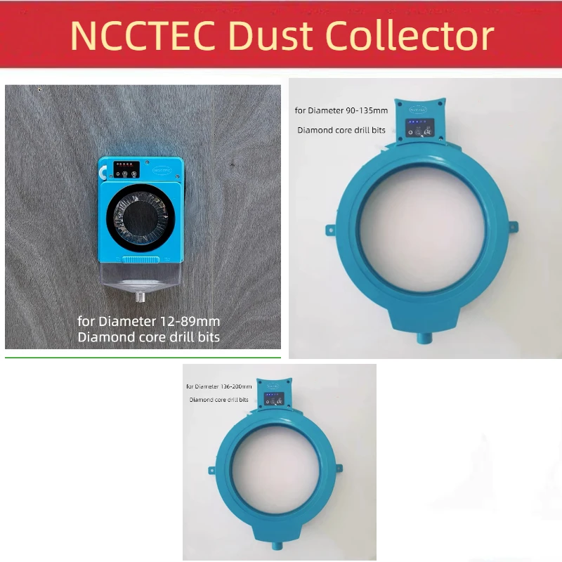 Ncctec-dustproof e Impermeável Coletor de Poeira Splash Dispositivo Tampa Prova de Perfuração de Diamante Dust Shroud Extractor Dustless Buraco