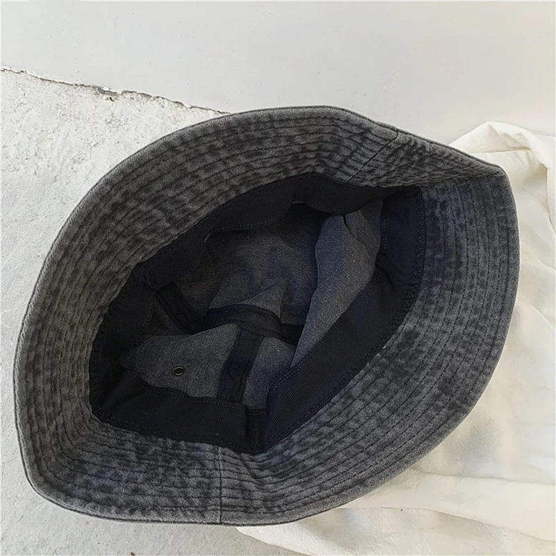 Outdoor Wide Brim Sunhat Women Summer Sun Visor Washed Cowboy Panama Fisherman Caps Unisex Retro Anti-UV Bob Bucket Hats