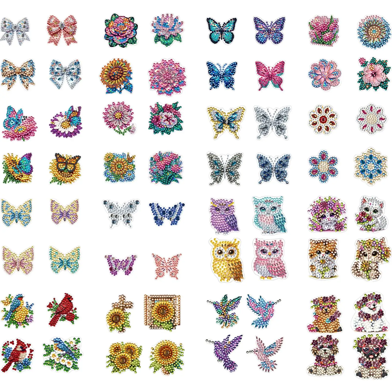 

Flowers Animal 4pc/Sets DIY Diamond Art Car Air Vent Clip Aromatherapy Car Interior Accessories Car Air Conditioning Outlet Clip