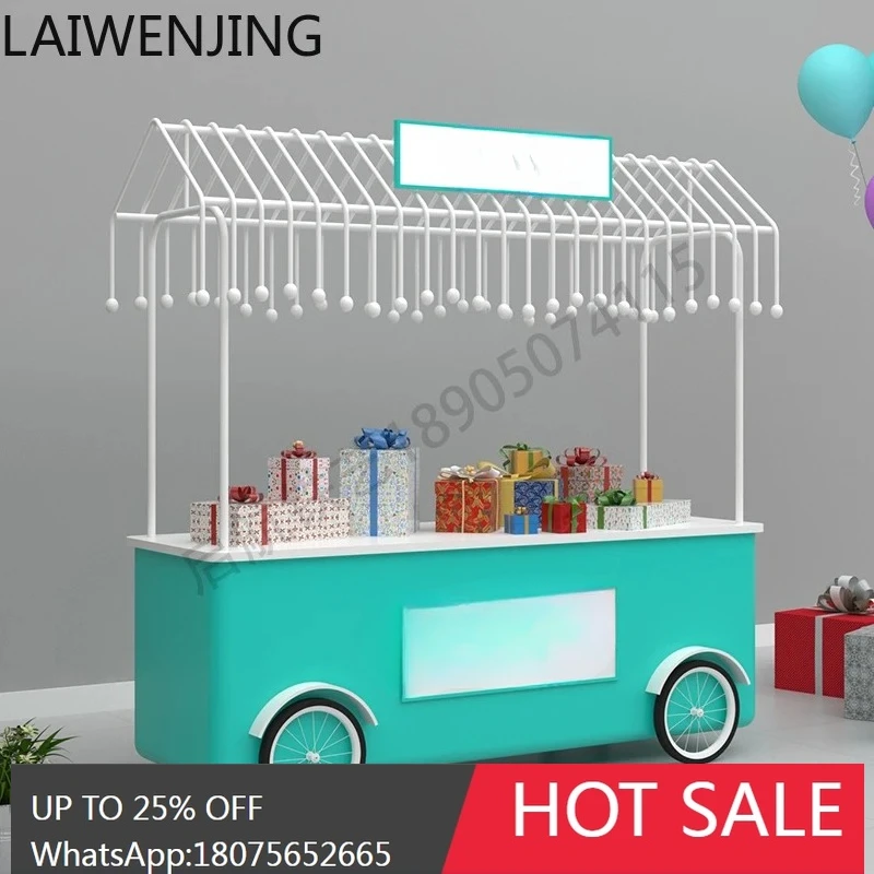 wrought iron outdoor float large-scale event display stand promotion mobile trolley