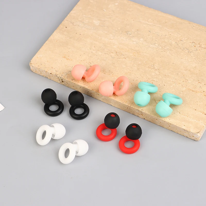 Bouchons d'oreille super insonorisés en silicone, réduction du bruit, artefact de sommeil, accessoires silencieux, 1 paire