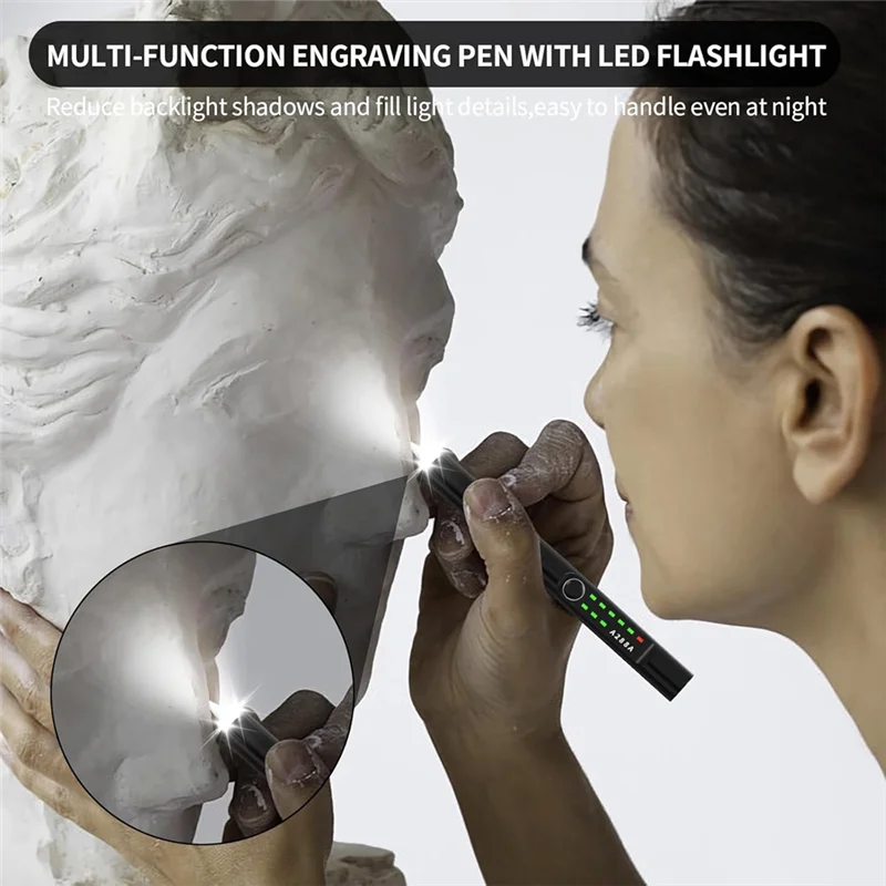 

Y17A 41 шт. набор гравировальных ручек со светодиодной подсветкой, USB аккумуляторный беспроводной гравировальный станок, гравировальные инструменты для художников и DIY