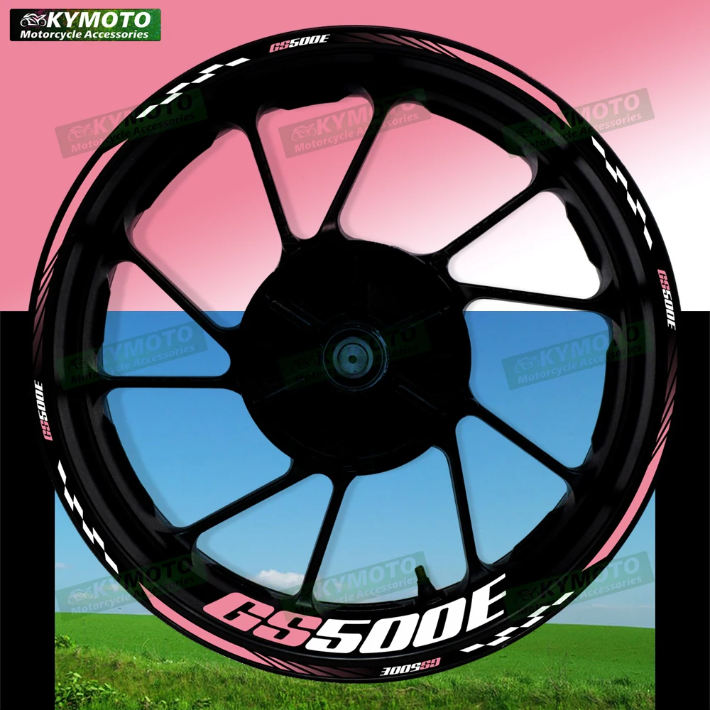 

Аксессуары для мотоциклов GS500E GS 500E, 17-дюймовые наклейки на передние и задние колеса, светоотражающие наклейки на обтекатель в полоску