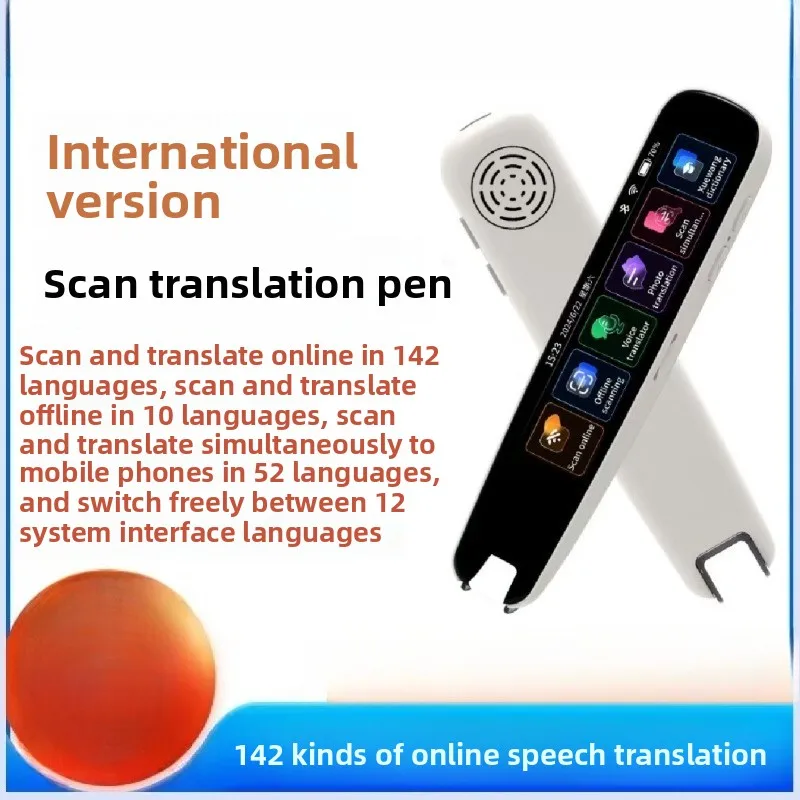Lápiz de traducción con escáner, versión internacional, para chino, inglés, alemán, francés, japonés y coreano, con traducción de fotos en varios idiomas.