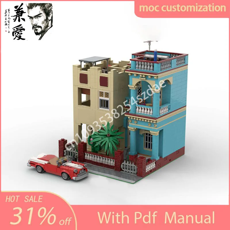 2906PCS MOC Modular Havana House Street View Building Block Diy Creative Assemblyการศึกษาอิฐของเล่นของขวัญ