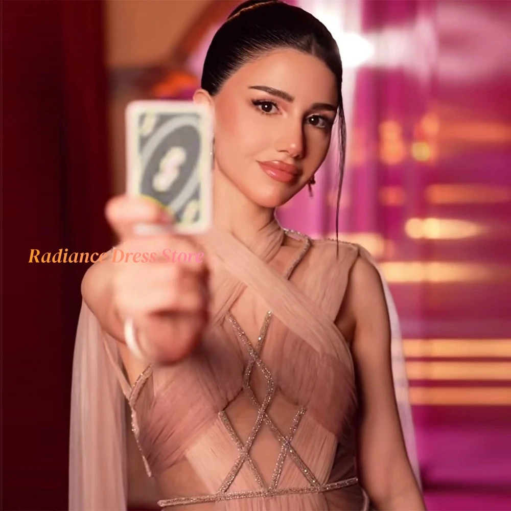 Customized Fashion Tulle Evening Dress Temperament Halter Sleeveless Homecoming Dresses Exquisite Special Occasion Gowns