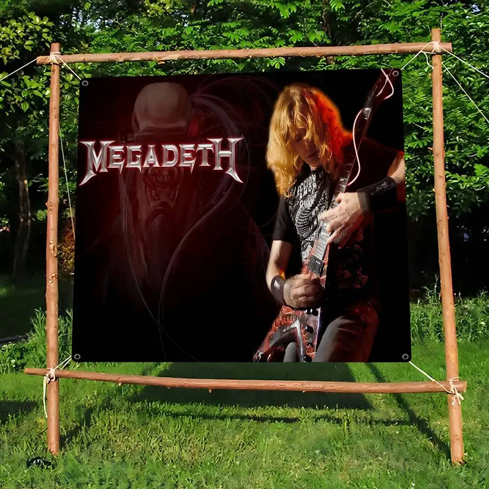 Heavy Metal Rock Roll Music Megadeth Retro Flags Multiple Choice Living Studio Booth Interior Decoration Banner