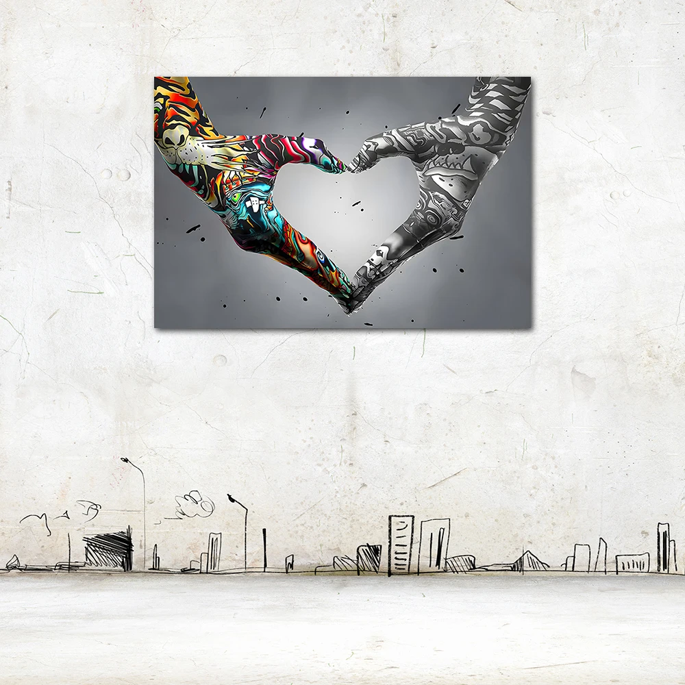 Graffiti mão amor pintura em t - Art Craft Love avaliação e preço